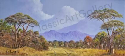 13. Karoo Scene, 68x42cm, brown frame