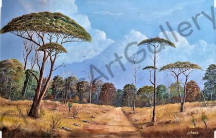 130. Safari, 89x140cm, brown frame