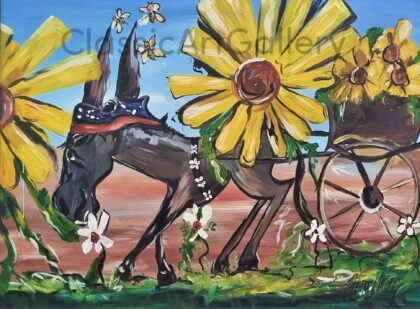 21. Donkie kar, 139 x 107cm , white frame