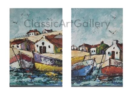 29. Fisher boat set, white frames