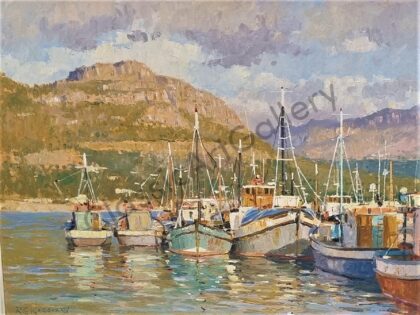 34. Houtbaai, 127x101cm, brown frame