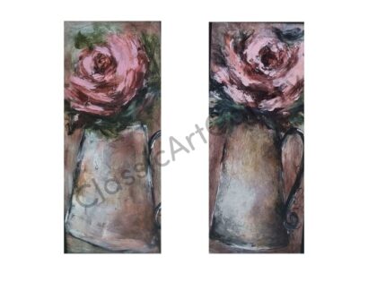 39. Flower pot set, white frames