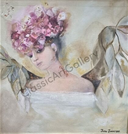 53. Forest fairy, 57x58cm, white frame