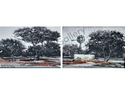 71. Windmill set, white frames