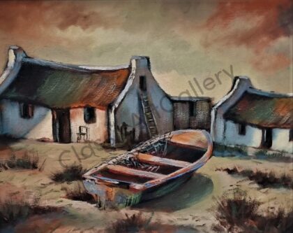 77. Skemer kom, 68x58cm, white frame