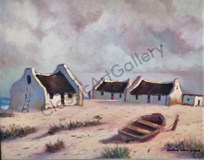 78. Strand, 68x58, white frame