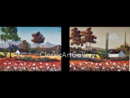 79. Farm set, brown frames