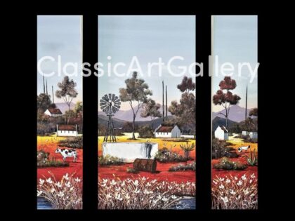 8. Farm set, brown frame