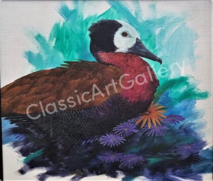 97. Bird, 58x60cm, white frame