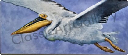 98. Pelican, 45x80cm, white frame