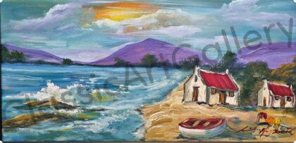 99. Shore line, 48x80cm, white frame